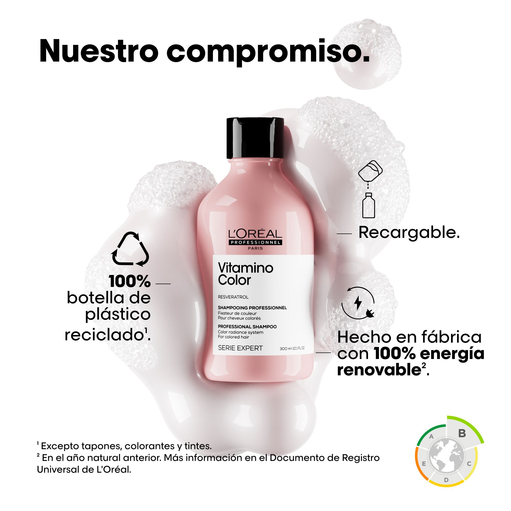 Serie Expert Vitamino Color Recharge šampon z resveratrolom za barvane lase Šamponi za salone