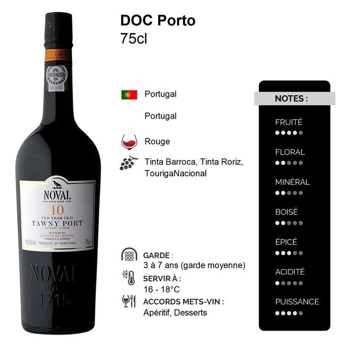 Quinta do Noval 10 Year Old Tawny Port - Rode wijn uit Portugal (75cl) Soepel