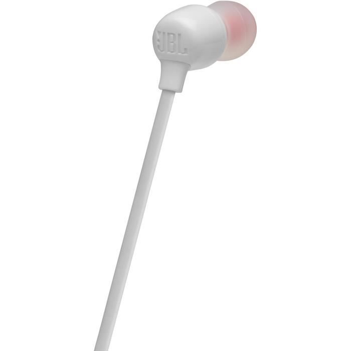 Auriculares inalámbricos JBL Tune 125BT - Intraurales - Sonido Pure Bass - Bluetooth 5.0 - 16 horas de autonomía - Blanco
