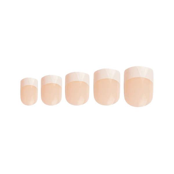 Uñas cuadradas francesas rosas de Invogue