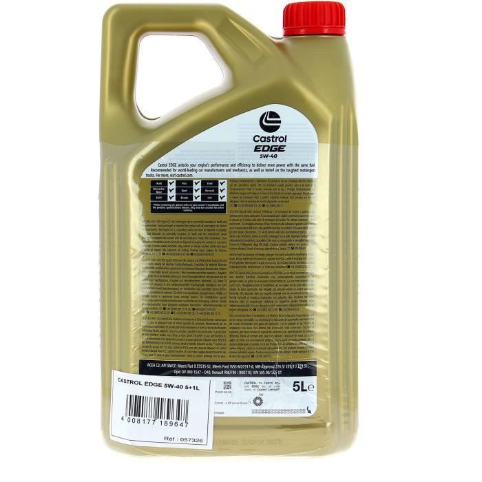 Olio motore - CASTROL EDGE - 5W-40 - 5L+1L - Offerta speciale