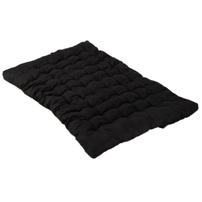 COSY FURNITURE Colchón futón plegable portátil, 2 plazas, negro, 135x190x10cm - MICA