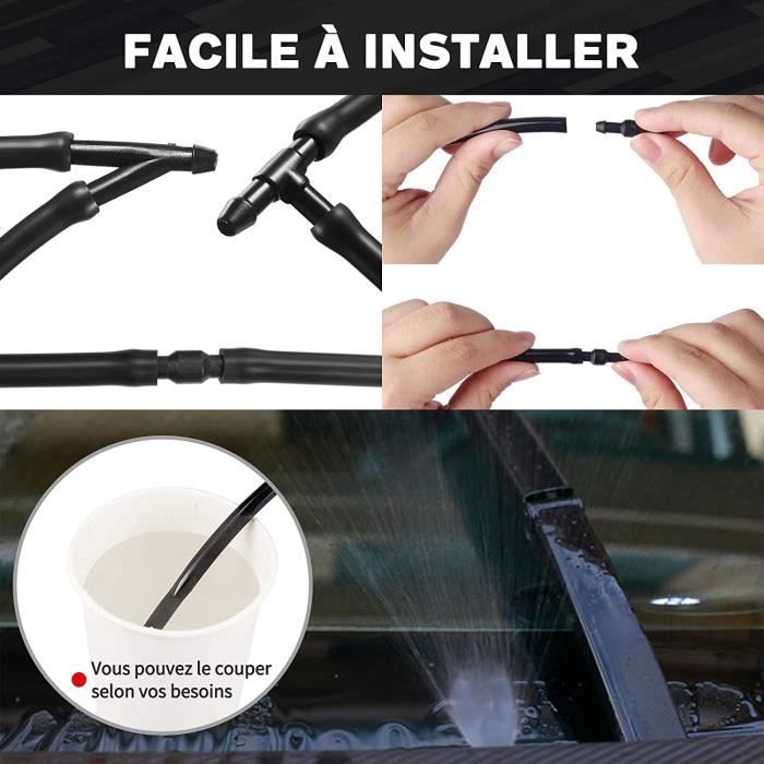 Kit de manguera para limpiaparabrisas, manguera universal de 6 metros para líquido limpiaparabrisas con 18 conectores y manguera rociadora.
