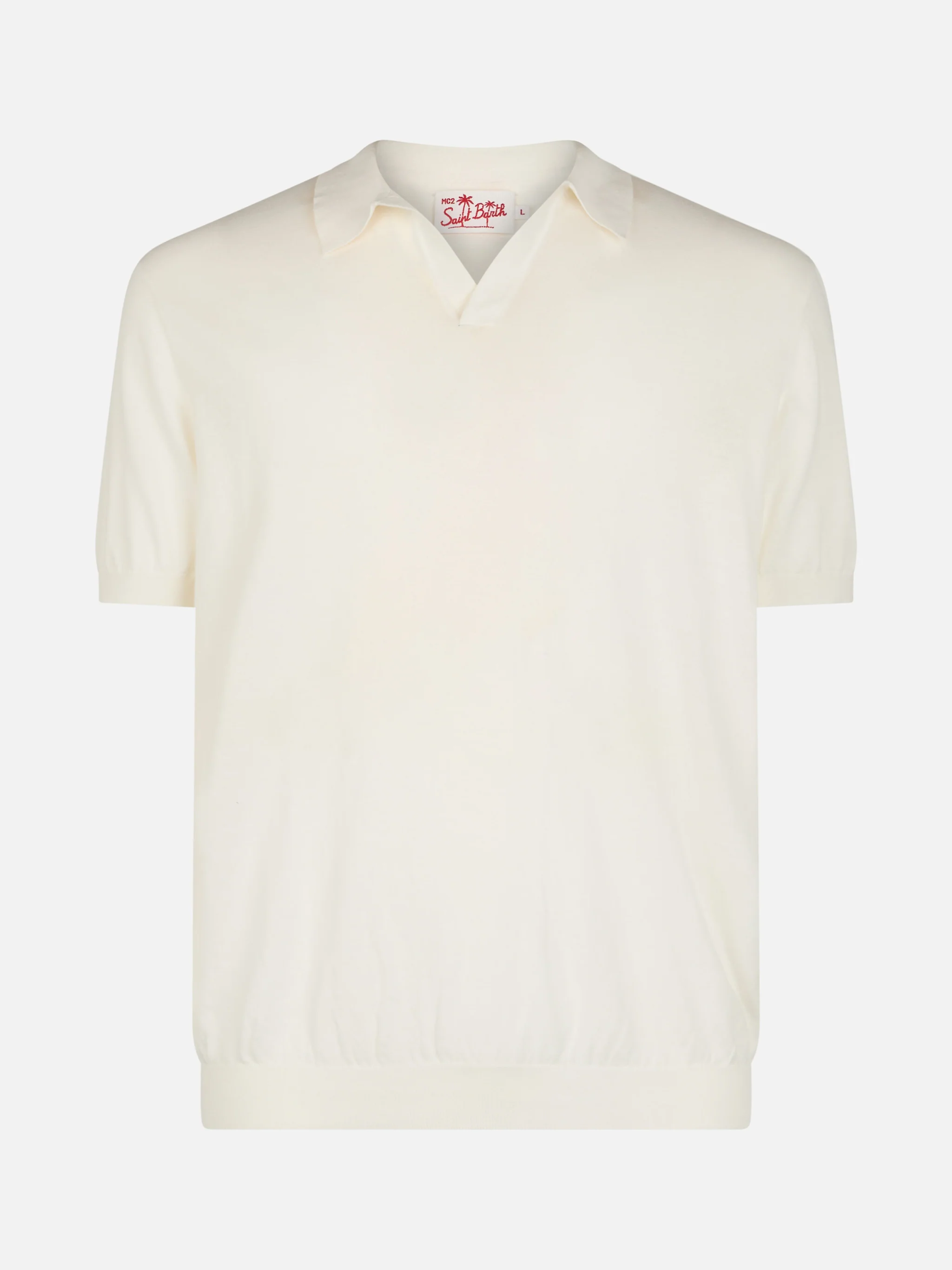 Sloan poloshirt zonder knoopjes in boterbruin.