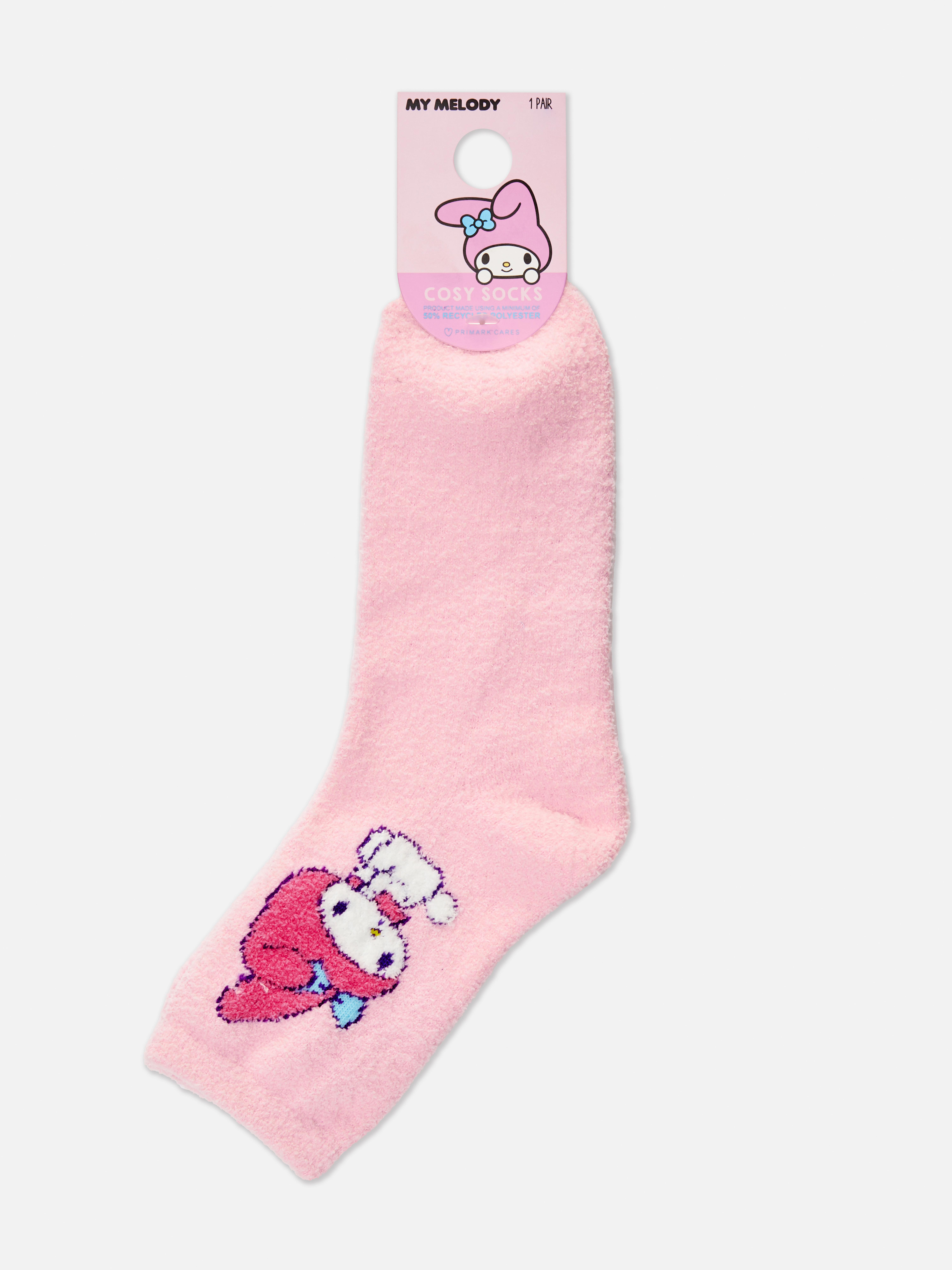 Papuci de casă Hello Kitty My Melody. Aceste șosete My Melody sunt ideale de încălțat după o zi lungă.