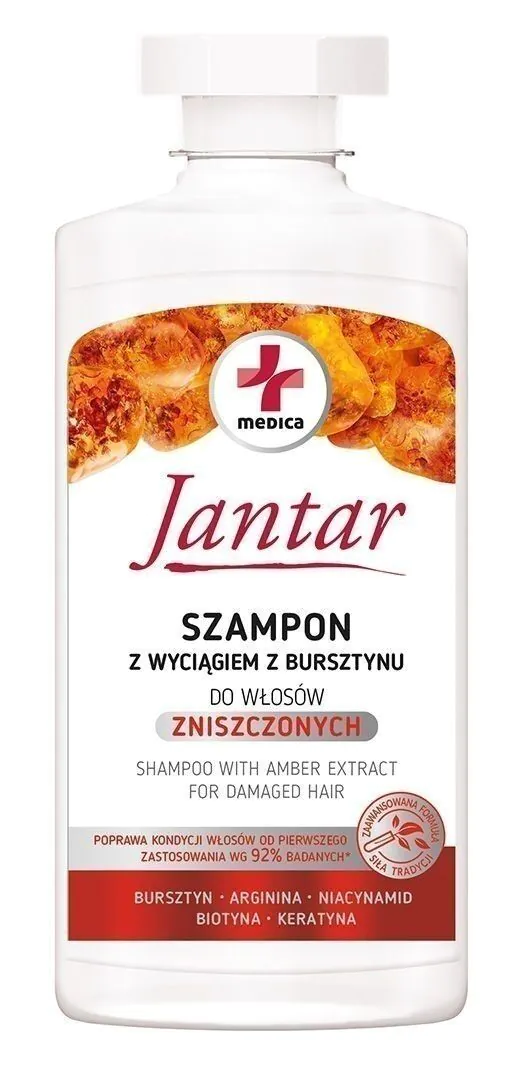 Jantar Med szampon z wyciągiem z bursztynu do włosów zniszczonych 3