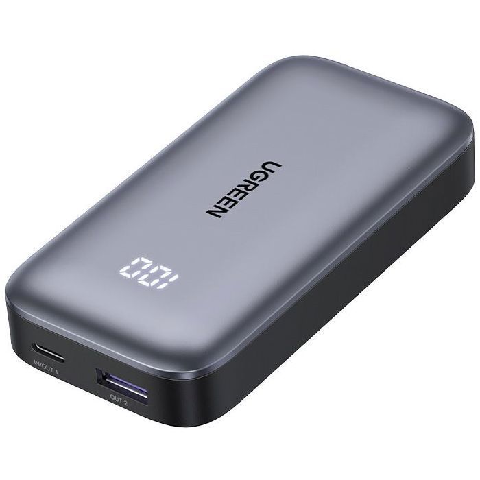 Bateria externa fina - UGREEN - 10.000 mAh - Cinza