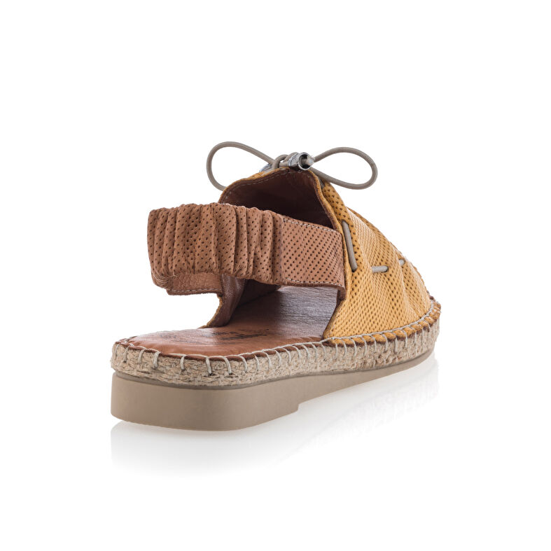 Gelbe Damensandalen / Zehenfreie Schuhe