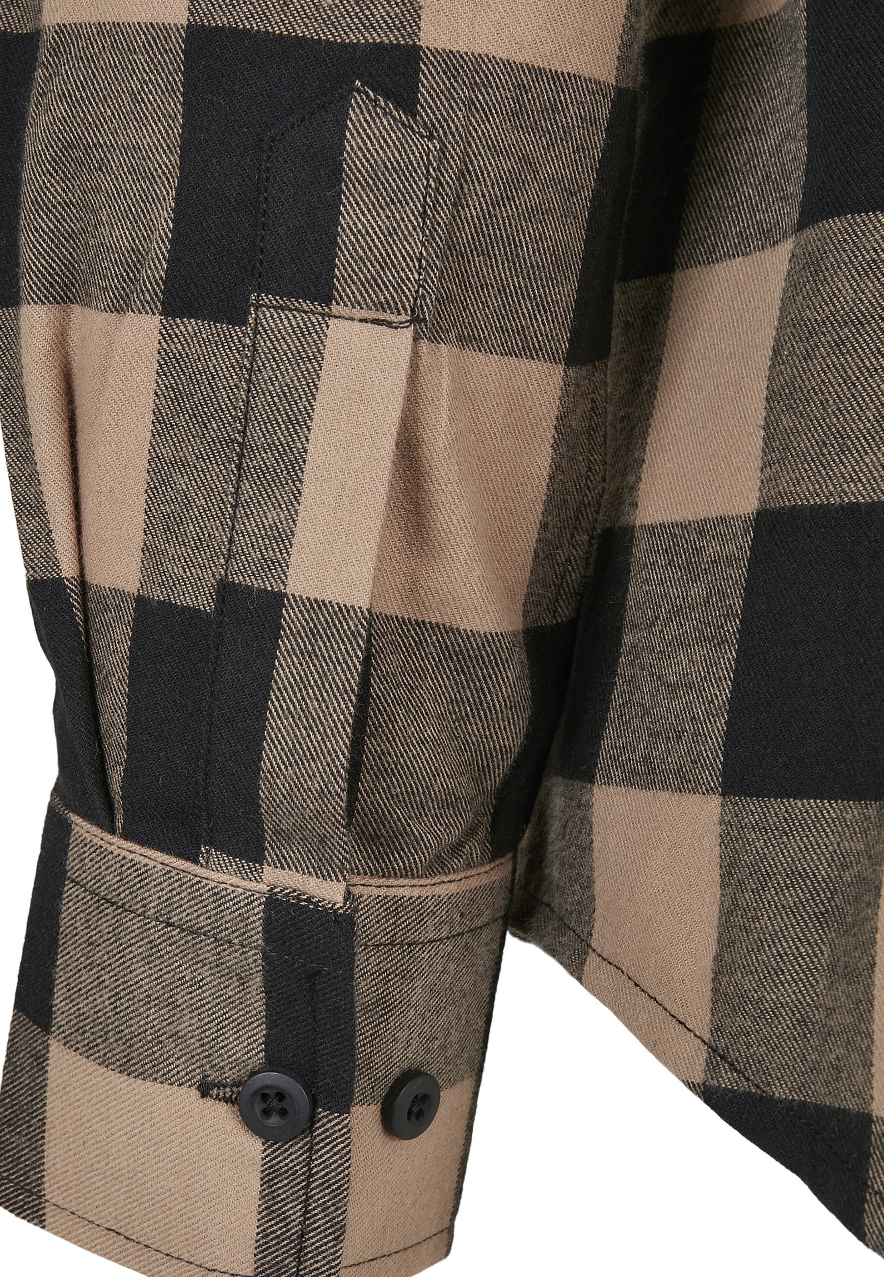 Urban Classics Button-Down-Bluse – Schwarz-Softtaupe