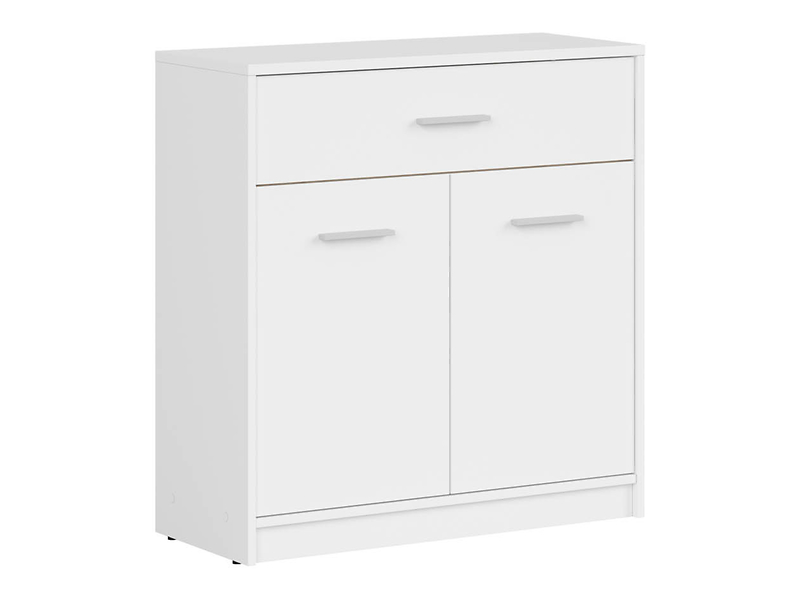 Komoda Nepo Plus 80 cm z 2 drzwiami i szufladą biała