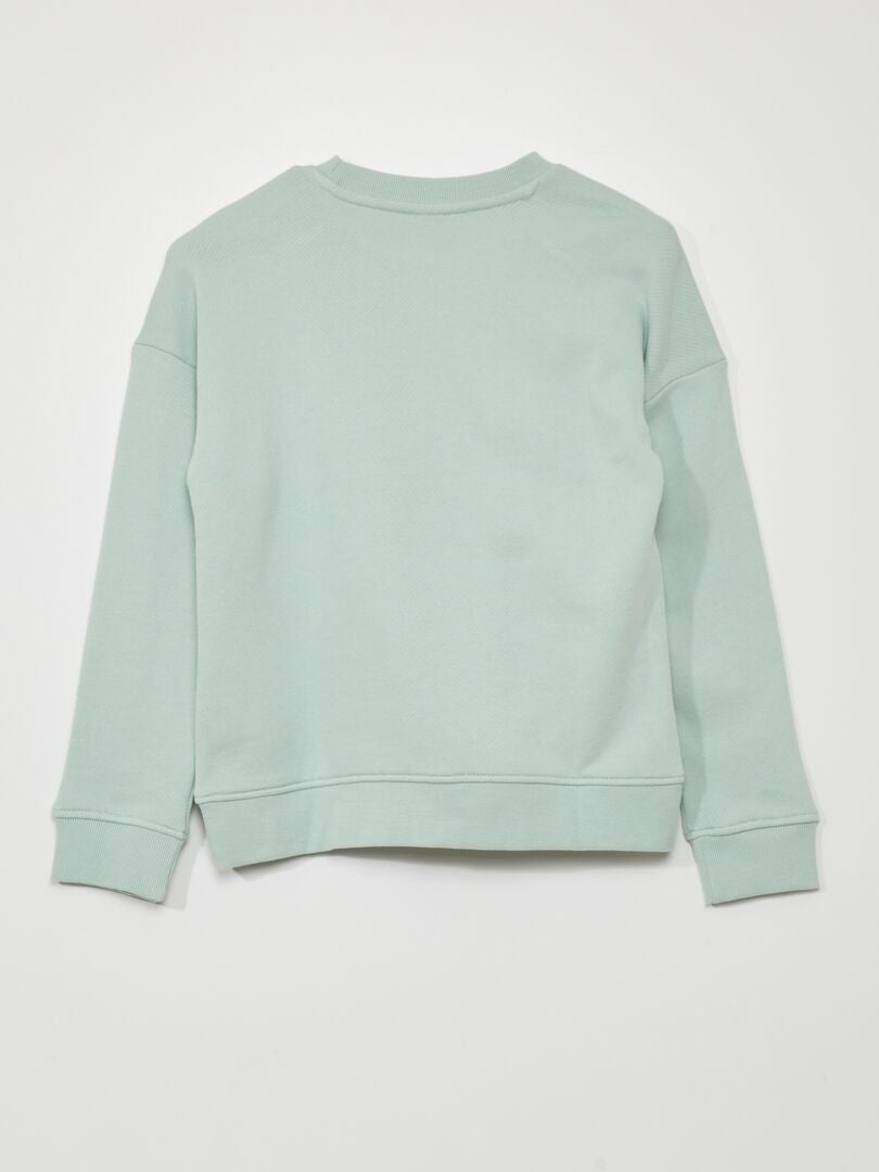 Ruimvallend sweatshirt met kangoeroezak - blauw