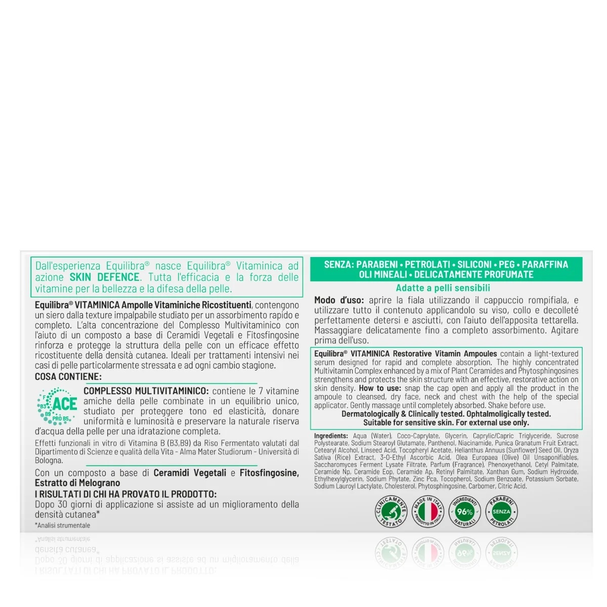 EQUILIBRA Equilibra Gezichtsherstellende Vitamine Ampullen 7x2,5 ml Voor een gezonde gezichtshuid
