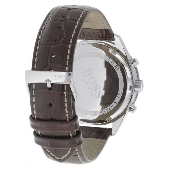 Hugo Boss Herren-Chronograph mit Quarzwerk und Lederarmband 1513598