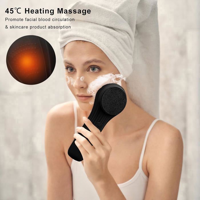 Brosse nettoyante pour le visage sonique en silicone pour femmes et hommes, pour un nettoyage en profondeur et une exfoliation,