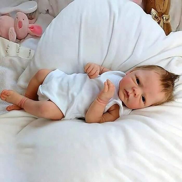 Realistic Silicone Reborn Baby Boy Doll - Open Eyes - 45 cm - Affordable