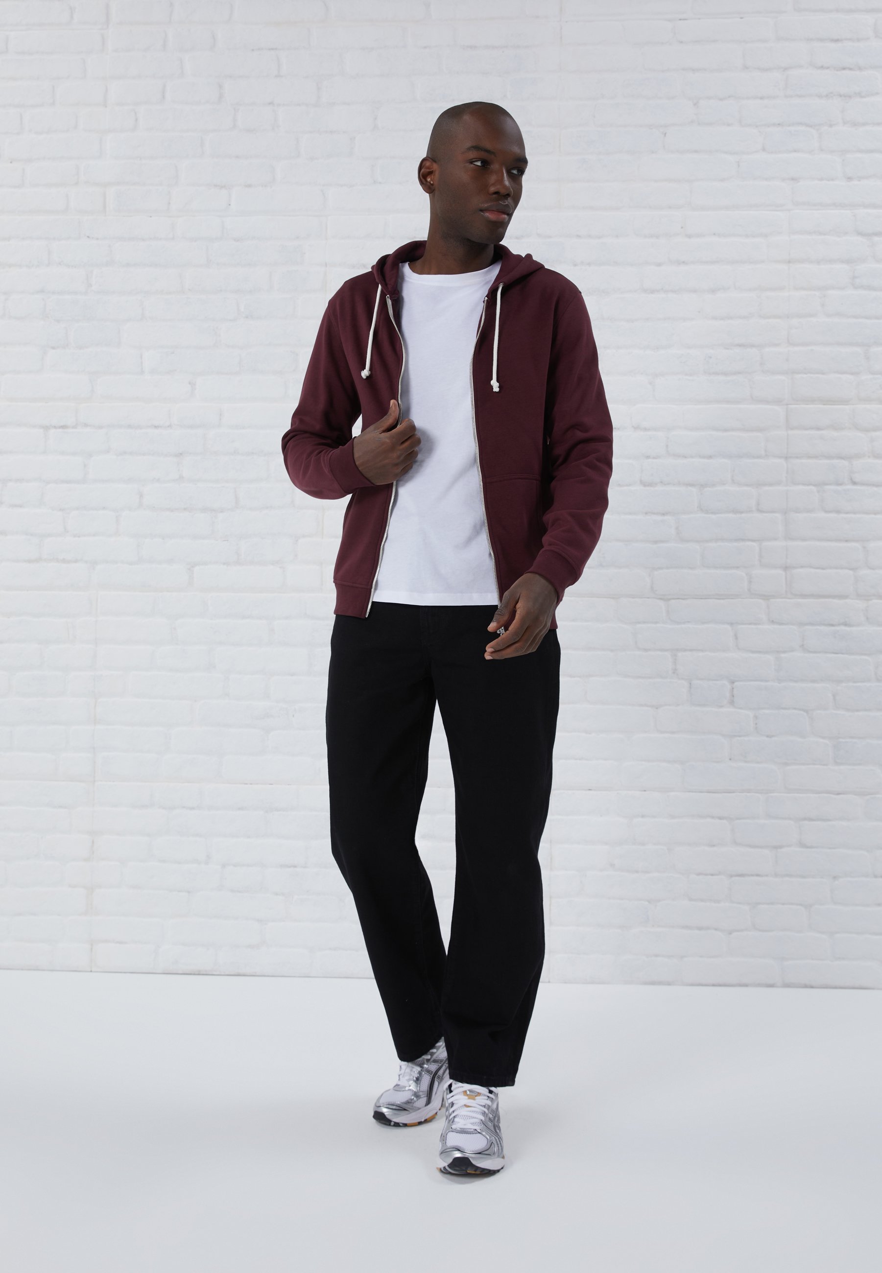 Pier One sweatshirt met rits - gemêleerd bordeauxrood