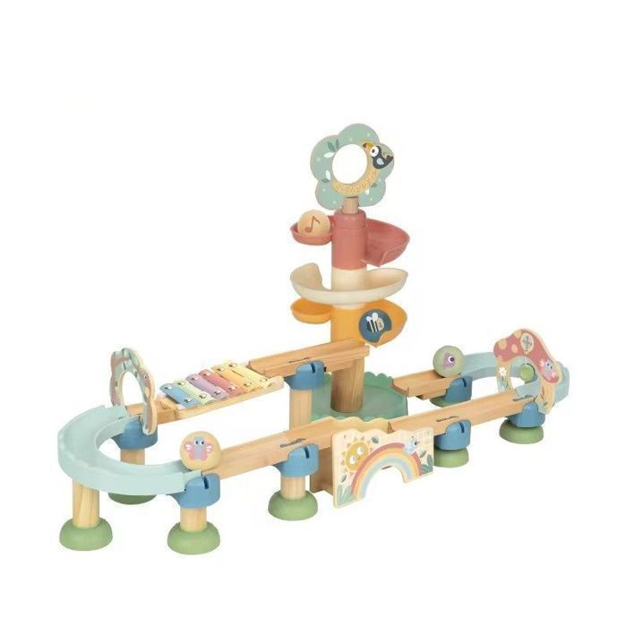 Murmelbahn aus Holz – Divit KB1 – Beige – Mehrfarbig – Ab 3 Jahren