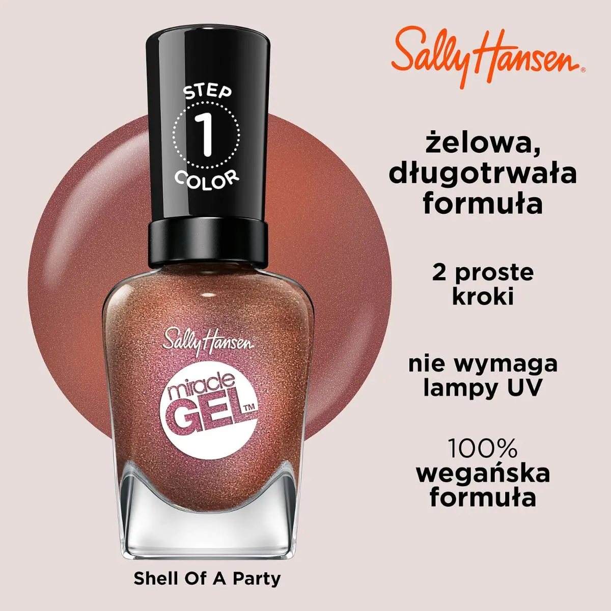 Sally Hansen Miracle Gel Lakier do paznokci, 211