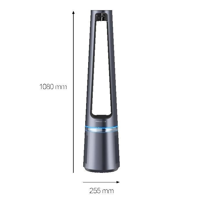 Ventilador purificador Rowenta, potente, silencioso, oscilante, 12 velocidades QU5030F0