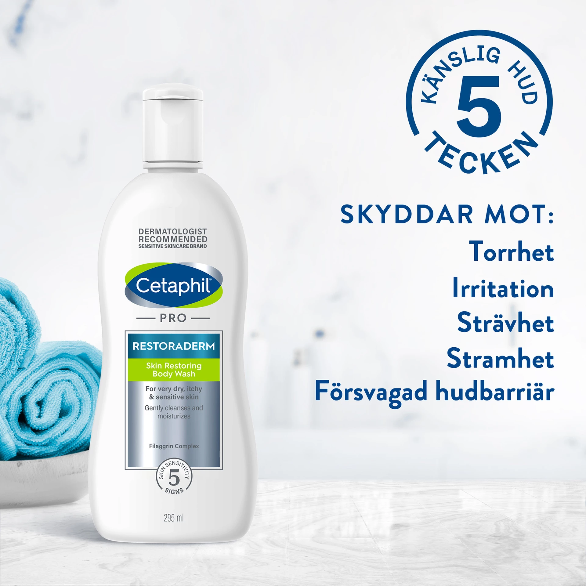 Restoraderm gel za tuširanje za obnavljanje kože 295 ml - Cetaphil