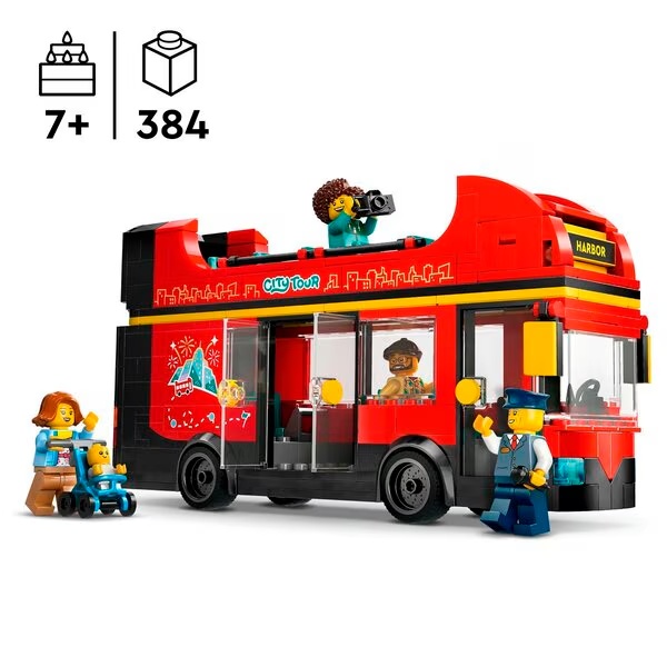 LEGO City 60407 Crveni dvokatni turistički autobus