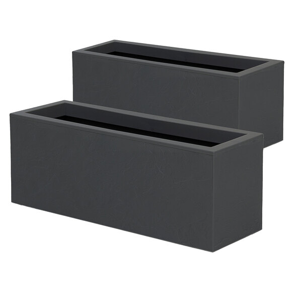 Ghiveci Volcania UP 25, antracit, set de 2