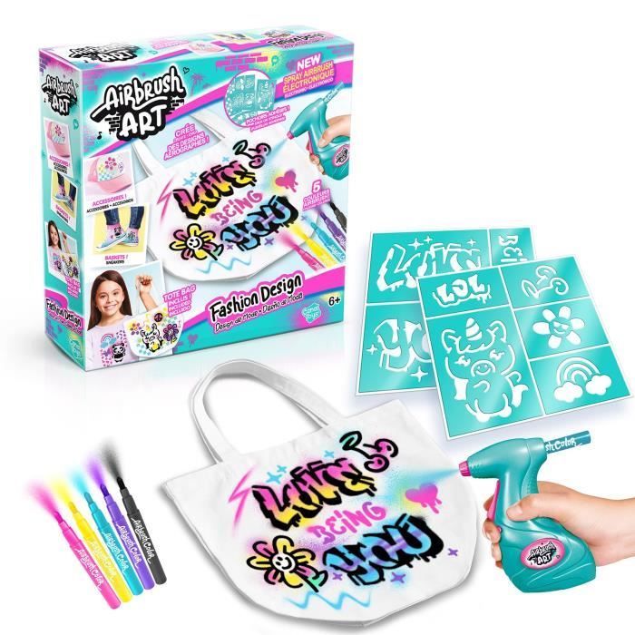 Kit de Fashion Design Kit avec spray électronique, pochoirs et feutres - Airbrush Art - AIR 016 Canal Toys