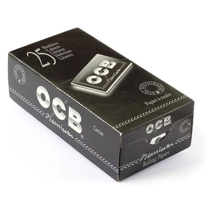 Confezione da 25 libretti da 100 cartine - Nero Premium - OCB