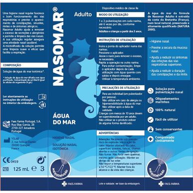 Nasomar izotonický roztok pro nosní hygienu 125 ml 125 ml