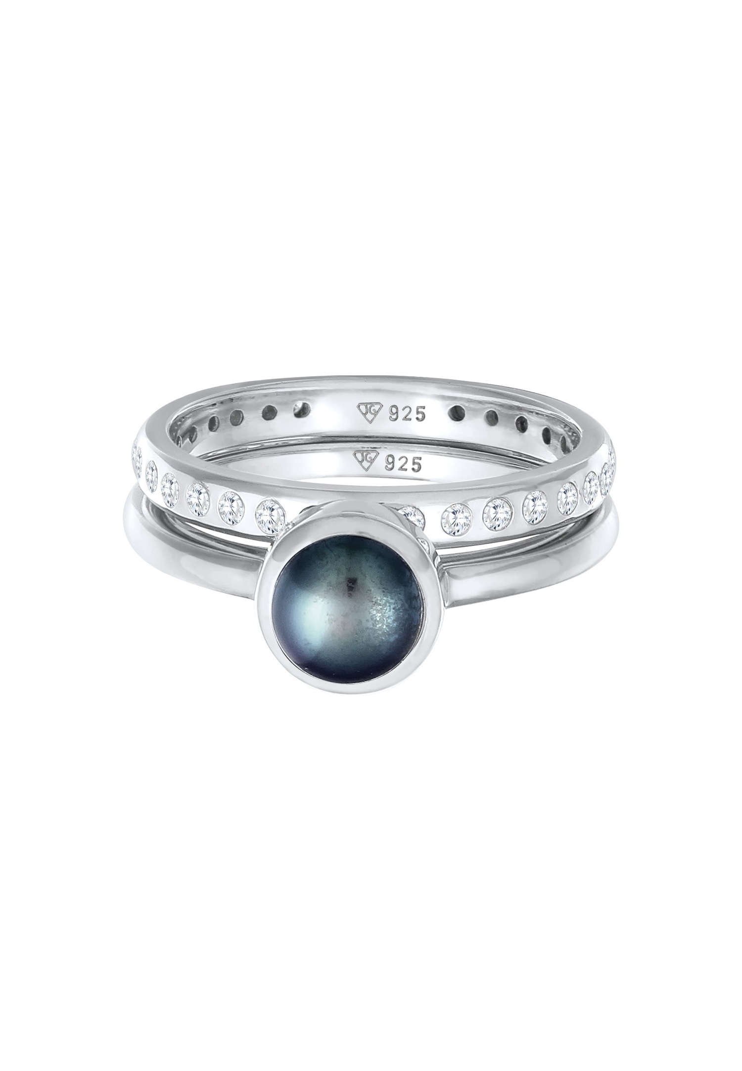 Nenalina Femmes perle Eternity Lot de 2 avec Perle de Culture d'Eau Douce en argent sterling 925