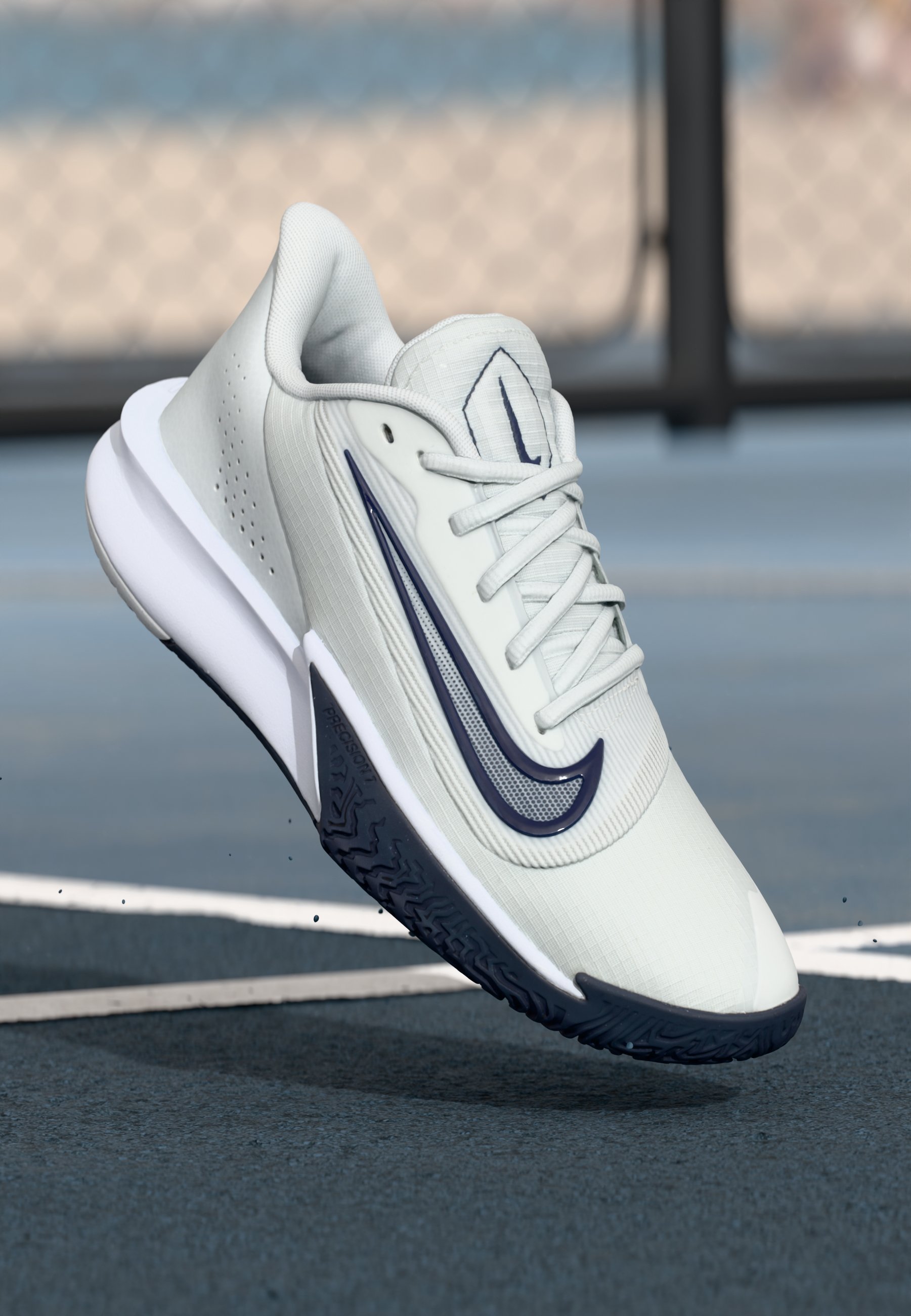 Nike Performance PRECISION VII - Korvpallijalatsid - footontolm/kesköösinine/valge