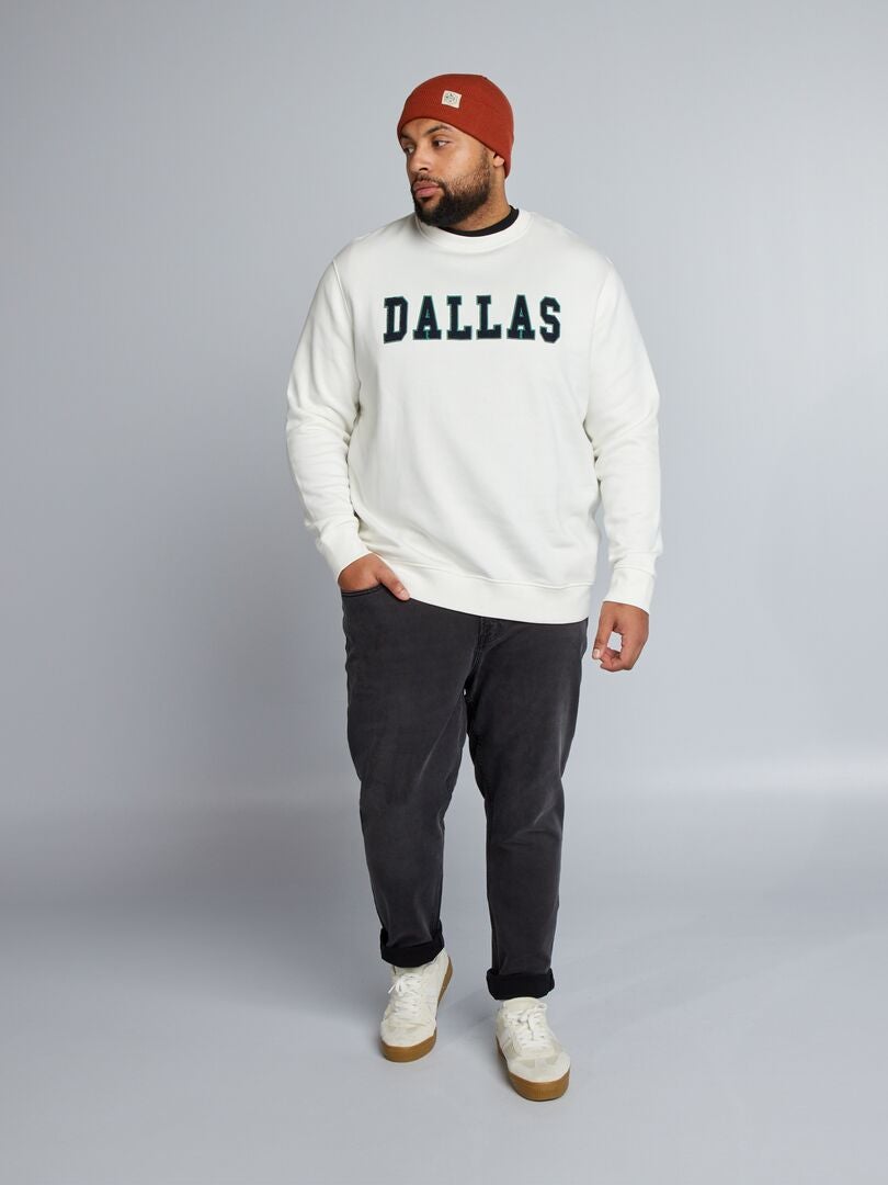Amerikaanse fleece sweater - WIT