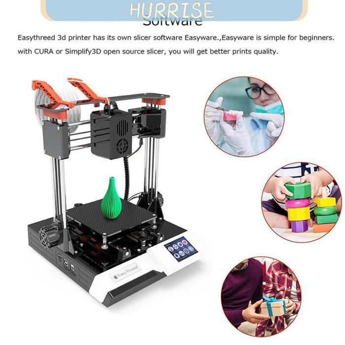 Tbest 3D Printers EasyThreed K6 FDM 3D Printer Desktop Printing Machine 100 x 100 x 100 Computer Printer B-UE