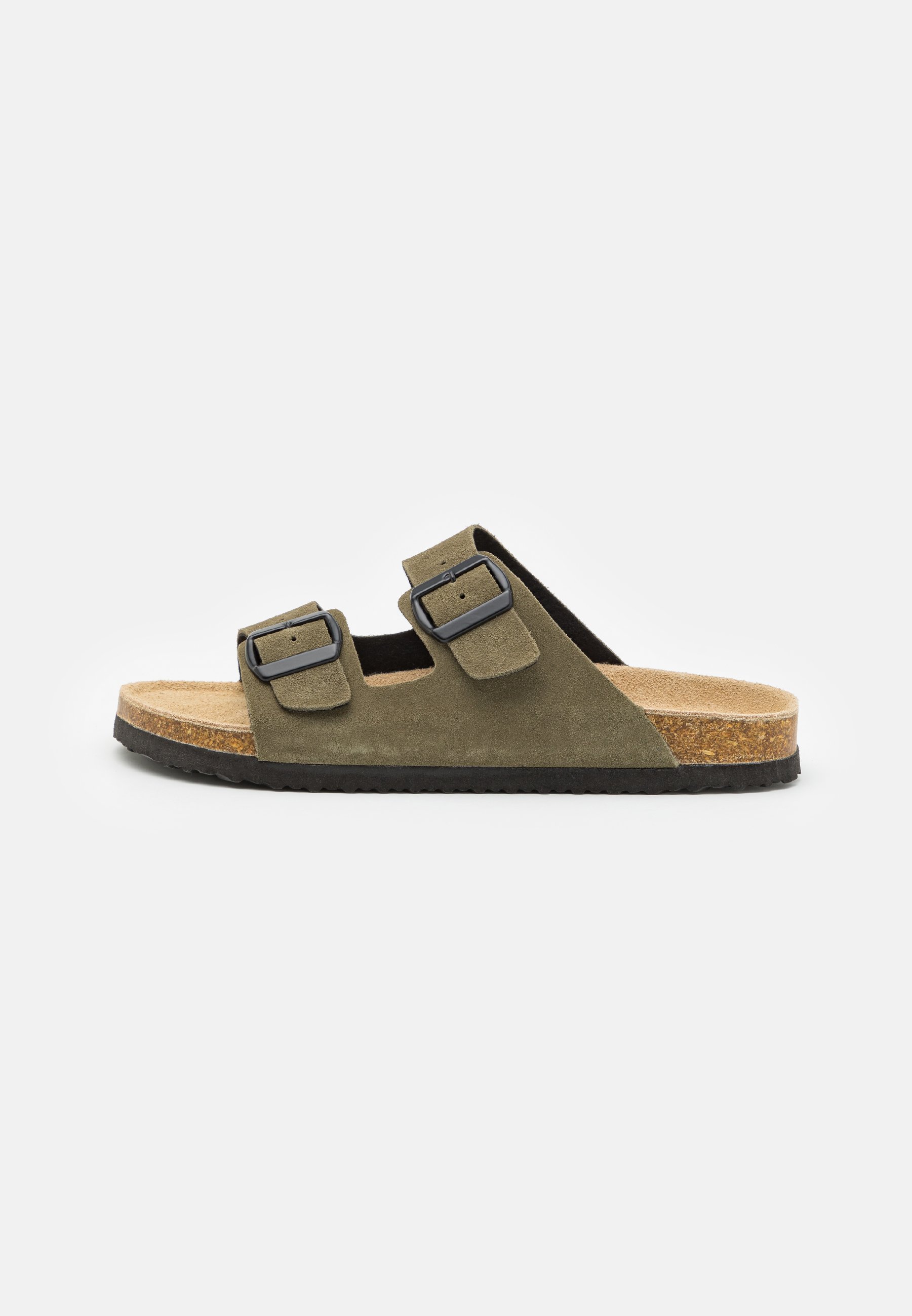 Pier One ādas unisex čības - haki krāsas