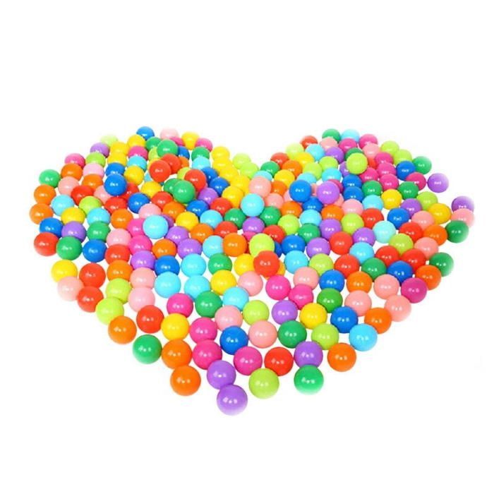 Palline per piscina di palline - 100 palline resistenti allo schiacciamento - 7 colori vivaci - Per piscine di palline, tende e decorazioni per feste