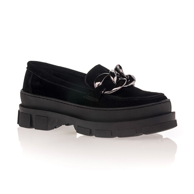 Sorte loafers/bådsko til kvinder