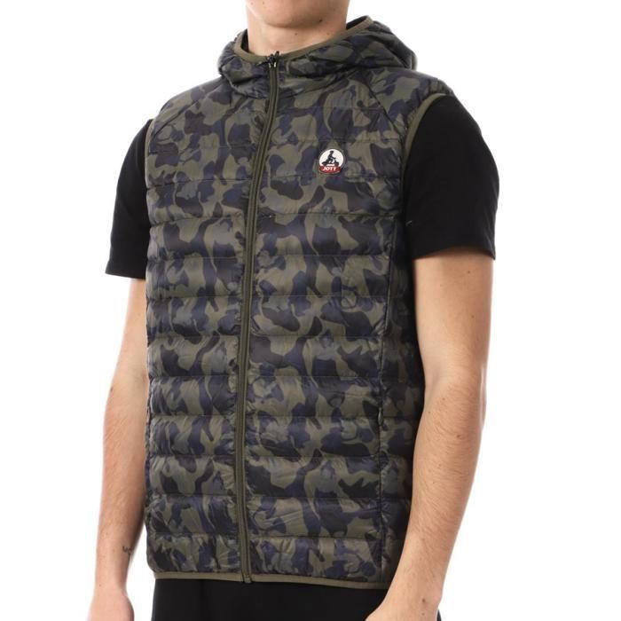Chaqueta acolchada sin mangas Jott Pat Camo para hombre en gris/verde