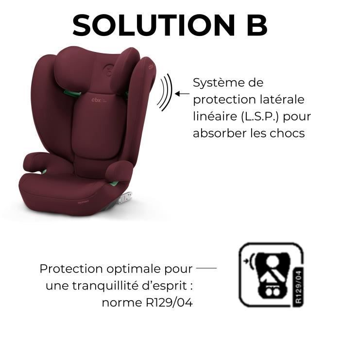 Silla de coche Cybex CBX Solution B i-Fix para niños de 3 a 12 años, de 15 a 50 kg y de 100 a 150 cm - Roja