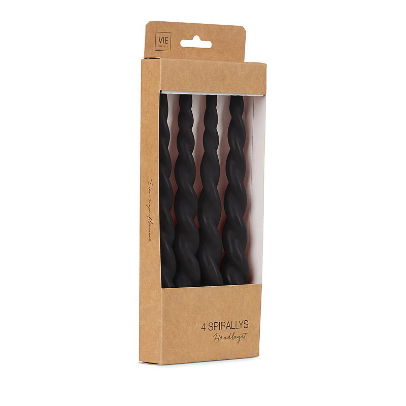 Vie Selected spirallampa 4-pack 24 cm svart