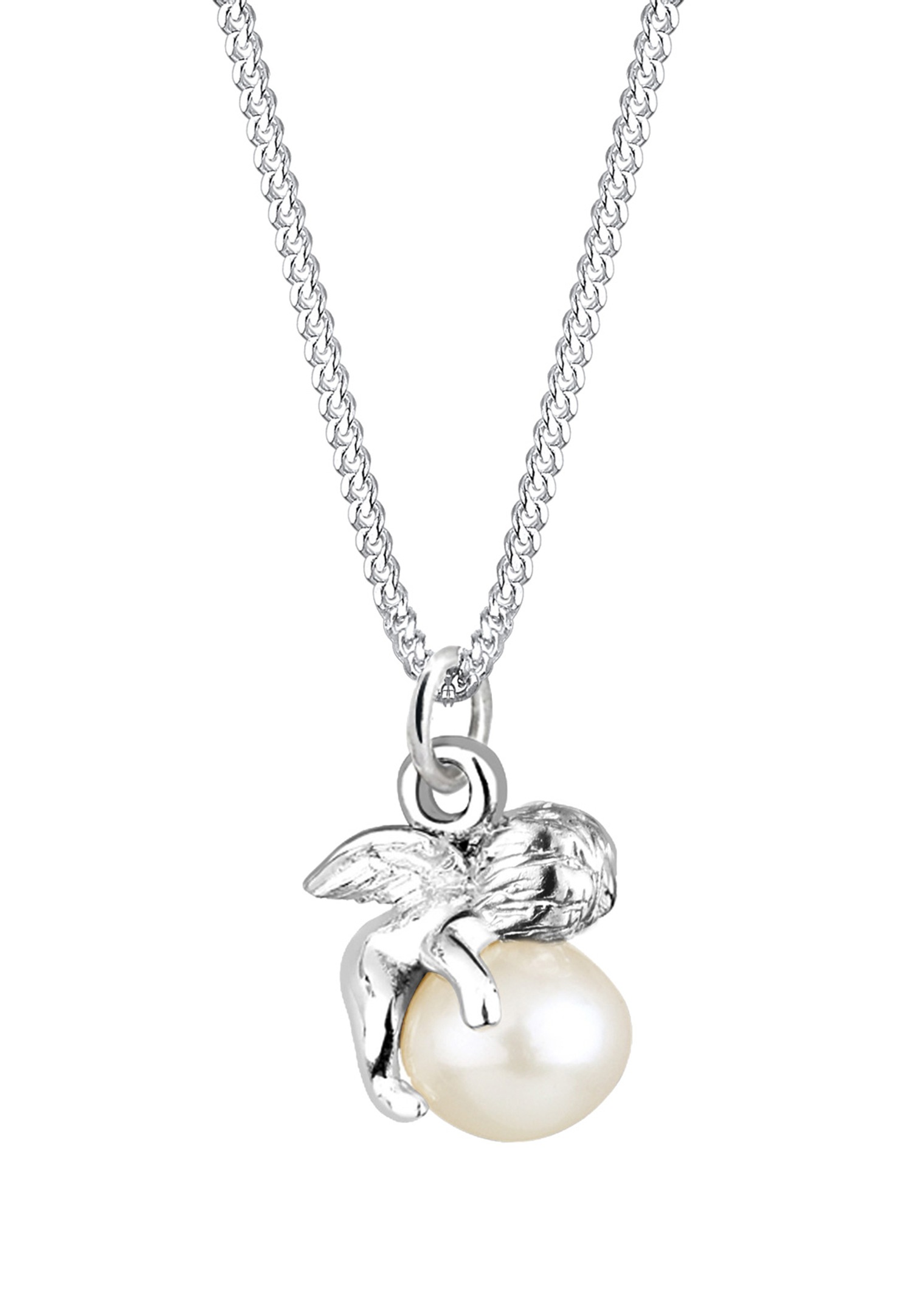 Elli Femmes Ange avec Perle de Culture d'Eau Douce en Argent Sterling 925