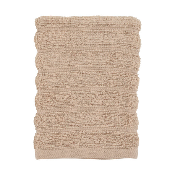 Wash mitt, high/low, 2 x 6-piece set, beige