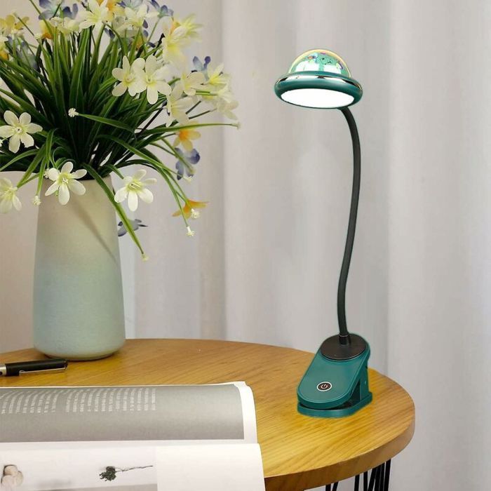 Lampe Pince Enfant Etoiles Projection LED Rechargeable USB Intensite Tactile Veilleuse