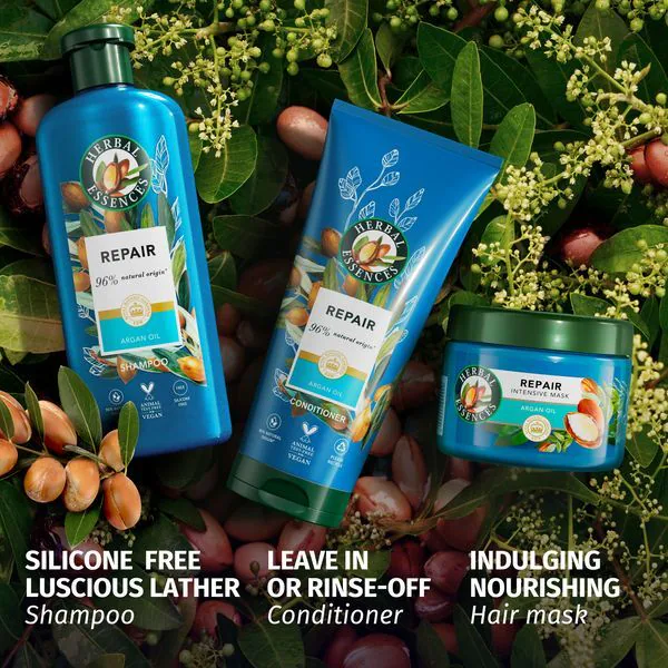 Herbal Essences Argan Repair -setti ja ravitseva naamio