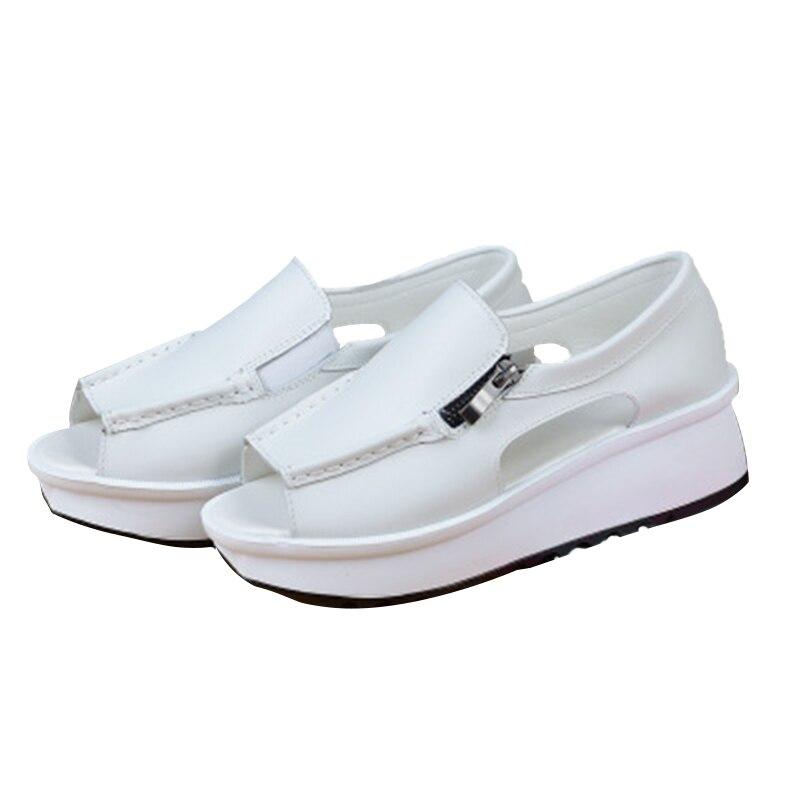 Fish Mouth Sandals Female Summer New Of The Wedge With Thick soled Platform Shoes Fashion Wild Casual Women Shoes 30