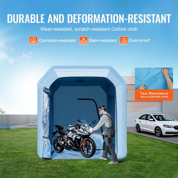 Cabina di verniciatura gonfiabile DUOKU - 3x2,5x2,5 m - Soffiatore da 550 W - Verniciatura moto - Tessuto Oxford