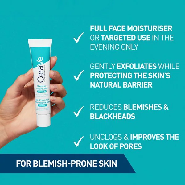 CeraVe Anti-Pickel-Gel mit Salicylsäure und Niacinamid, 40 ml