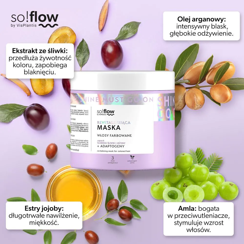 So!Flow Rewitalizująca Maska do włosów farbowanych 400ml
