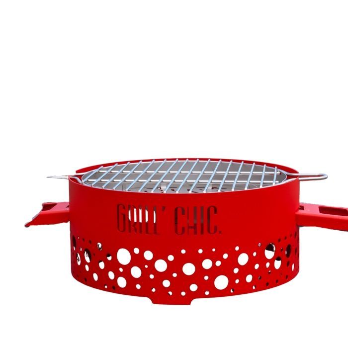 Parrilla Ptit de acero rojo