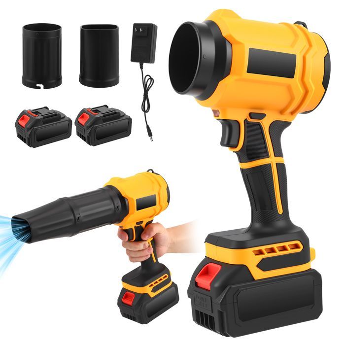 Soffiatore per foglie a batteria edizione professionale 2025 - 55.000 giri/minuto | 2 batterie da 21 V 4,0 Ah, per la manutenzione del patio
