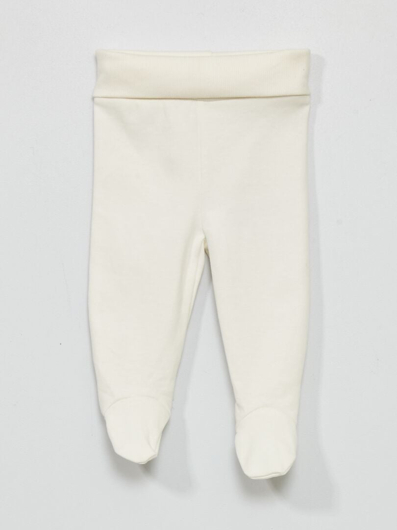 Kolmiosainen body + leggingsit + hattu - VALKOINEN